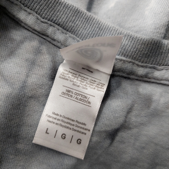 Aray Tie Dyed Men's Large Shirt Short Sleeve Tee Top  Gray Skeleton Color - Picture 5 of 8